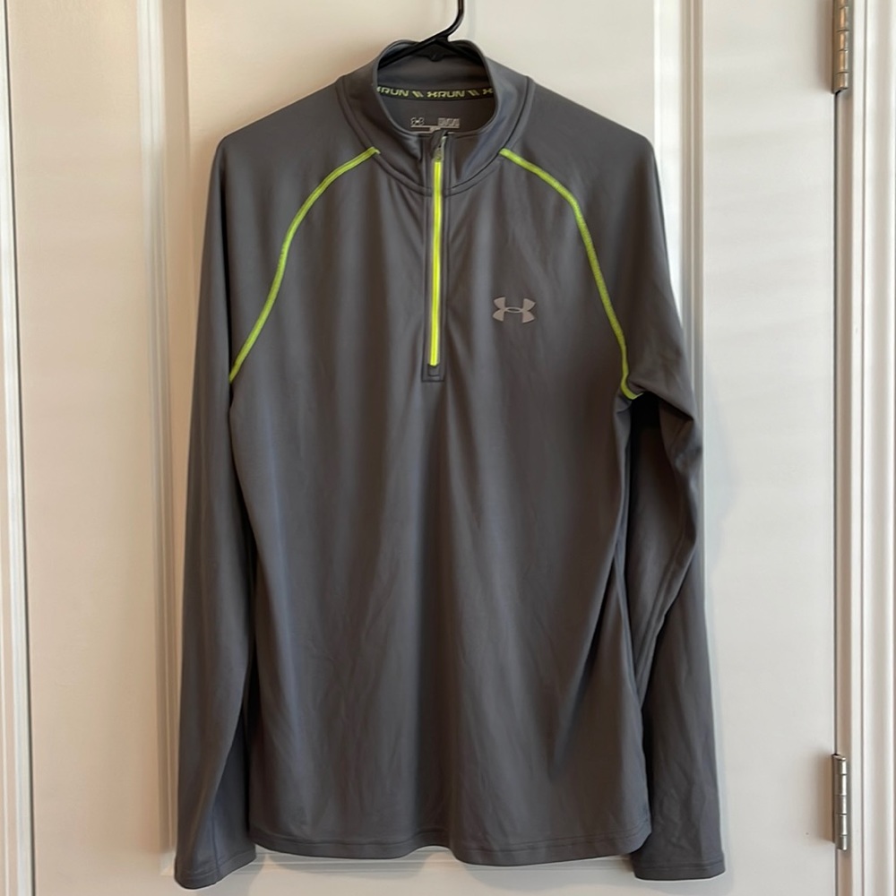 Mens Under Armor Run quarter zip pull over